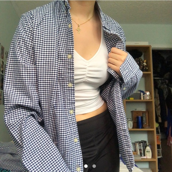 GINGHAM BUTTON UP SHIRT - Picture 2 of 3